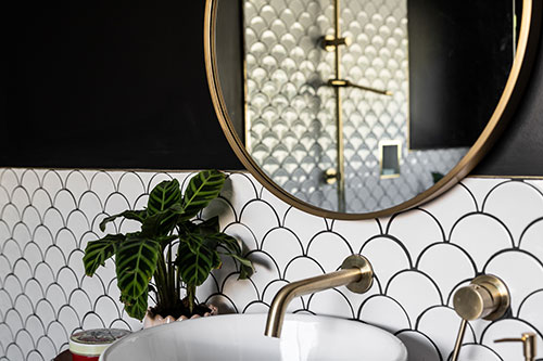 gold bathroom interior design examples of gold mirror with she's got style interior designer brisbane